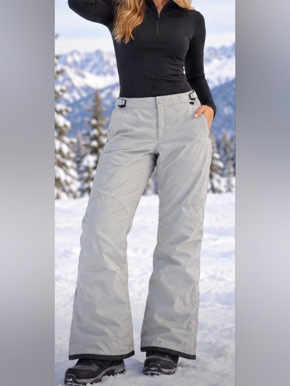 Columbia Vertex Women’s Snow Ski Pants Gray Size XL Regular Insulated